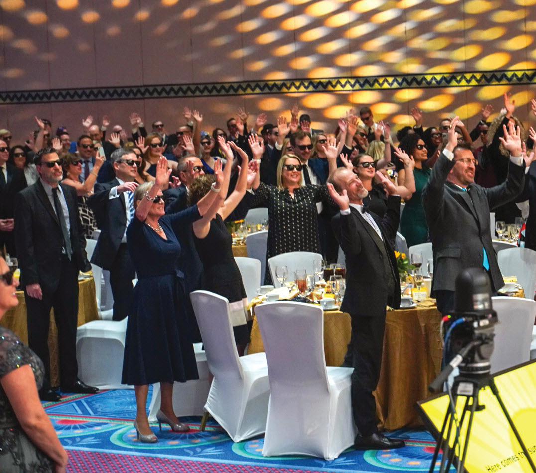 They wear their sunglasses at night…for a rousing rendition of The Beatles’ Here Comes the Sun.