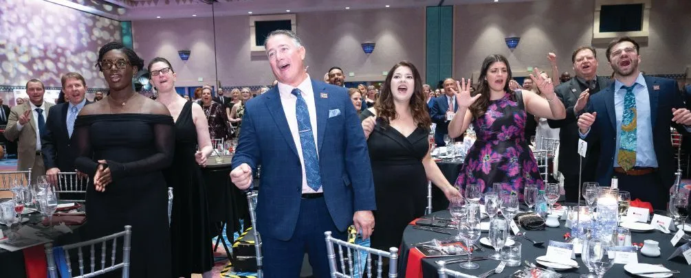 Attendees channel Kool & The Gang with a rousing rendition of “Celebration.” PHOTOGRAPHY BY HUGHES FIORETTI PHOTOGRAPHY